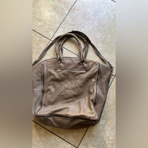 Alexander Wang Grey Leather Perforated Adjustable Satchel